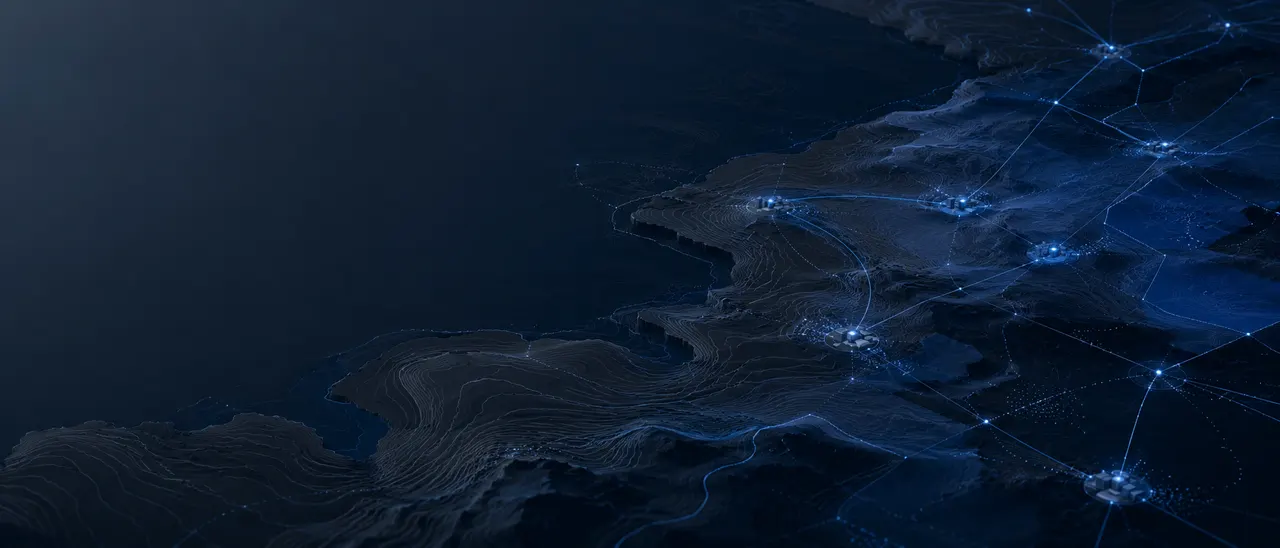 Regional terrain — topographic network paths